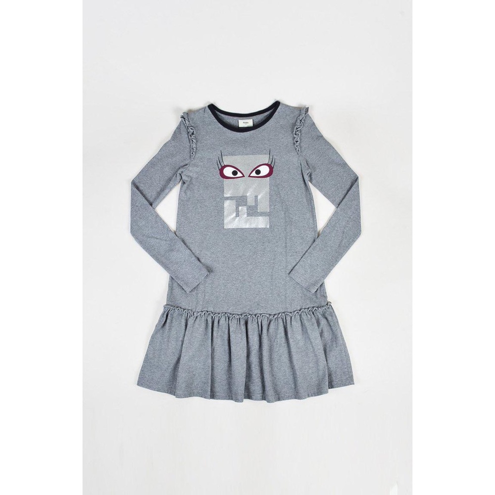 Fendi kids Grey long sleeve Dress